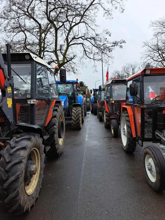 Protest rolników, myśliwych i pszczelarzy w Jarocinie 20 lutego 2024