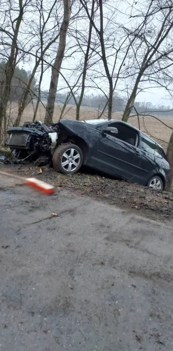 Autem uderzyła w drzewo na drodze Żerków – Paruchów