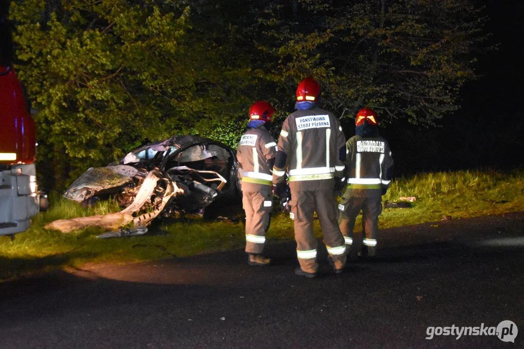 Wypadek śmiertelny na drodze Pogorzela - Gumienice