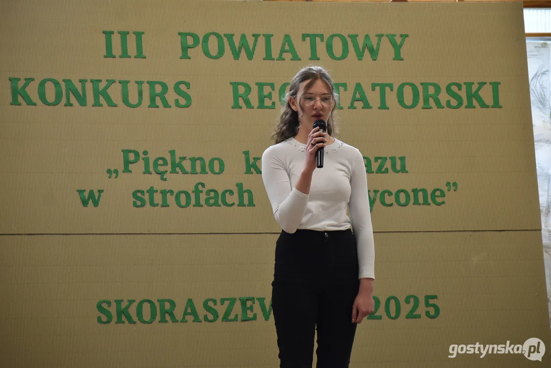 III Powiatowy Konkurs Recytatorski w Skoraszewicach 2025 "Piękno krajobrazu w strofach uchwycone"
