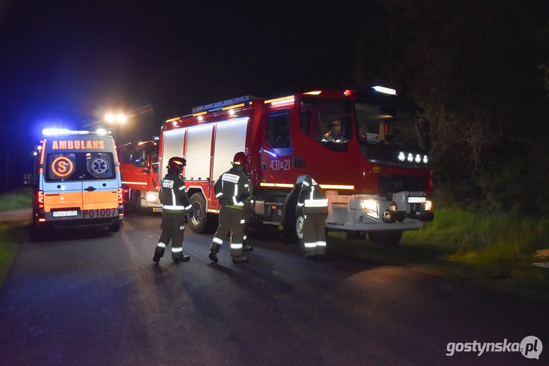 Wypadek śmiertelny na drodze Pogorzela - Gumienice