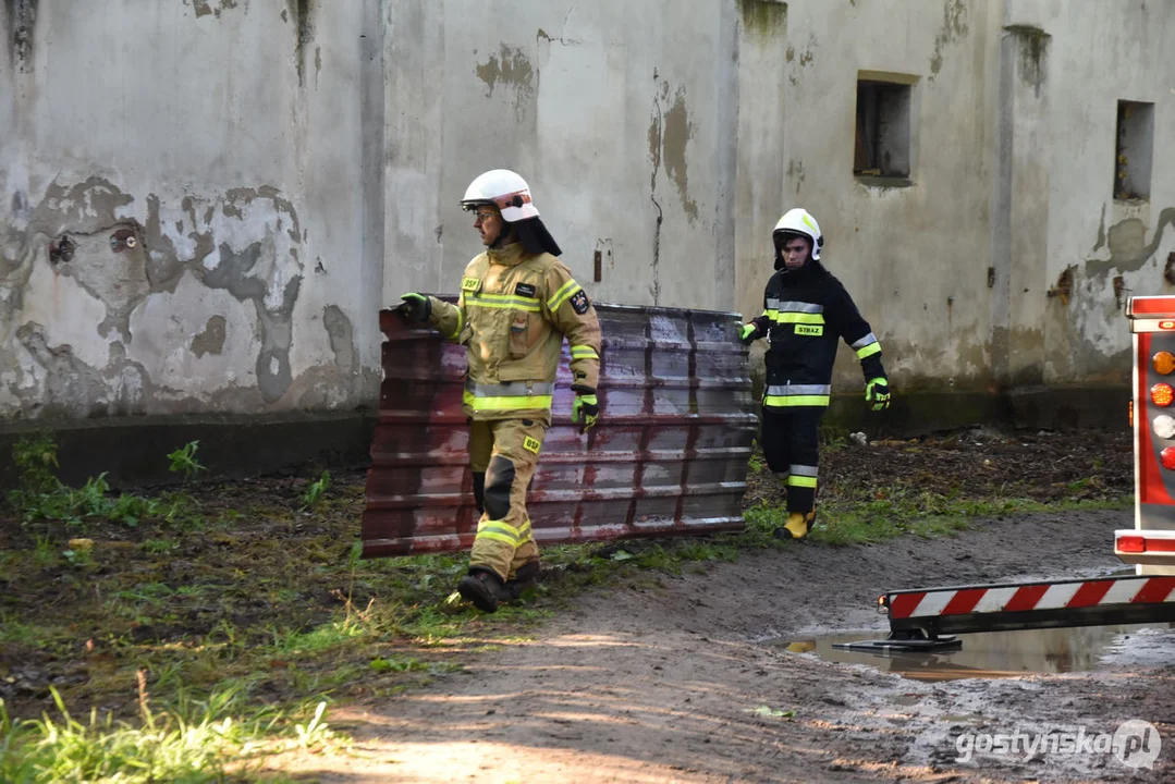 Pożar w gospodarstwie w Podrzeczu