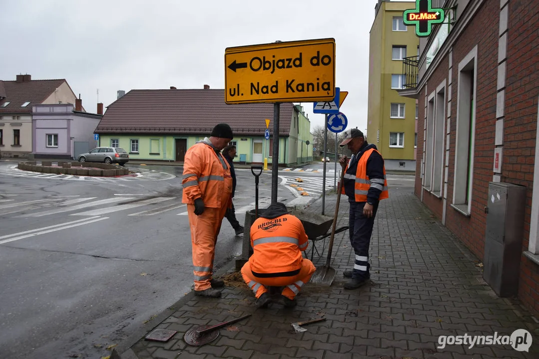 Objazdy w Gostyniu. Remont Skrzyżowania ulicy Europejskiej z ul. Nad Kanią