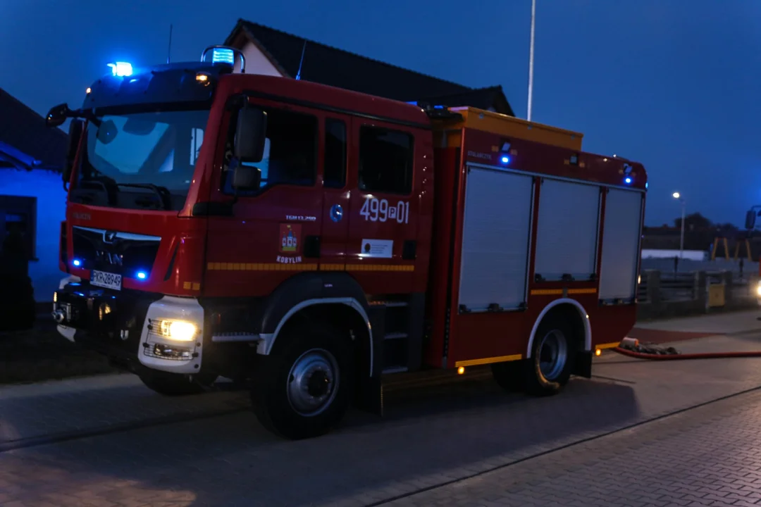 Pożar garażu w Starym Kobylinie