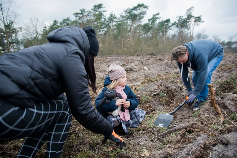 Dziennikarze jarocinska.pl i wolontariusze Fundacji Ogród Marzeń sadzili las w Roszkowie