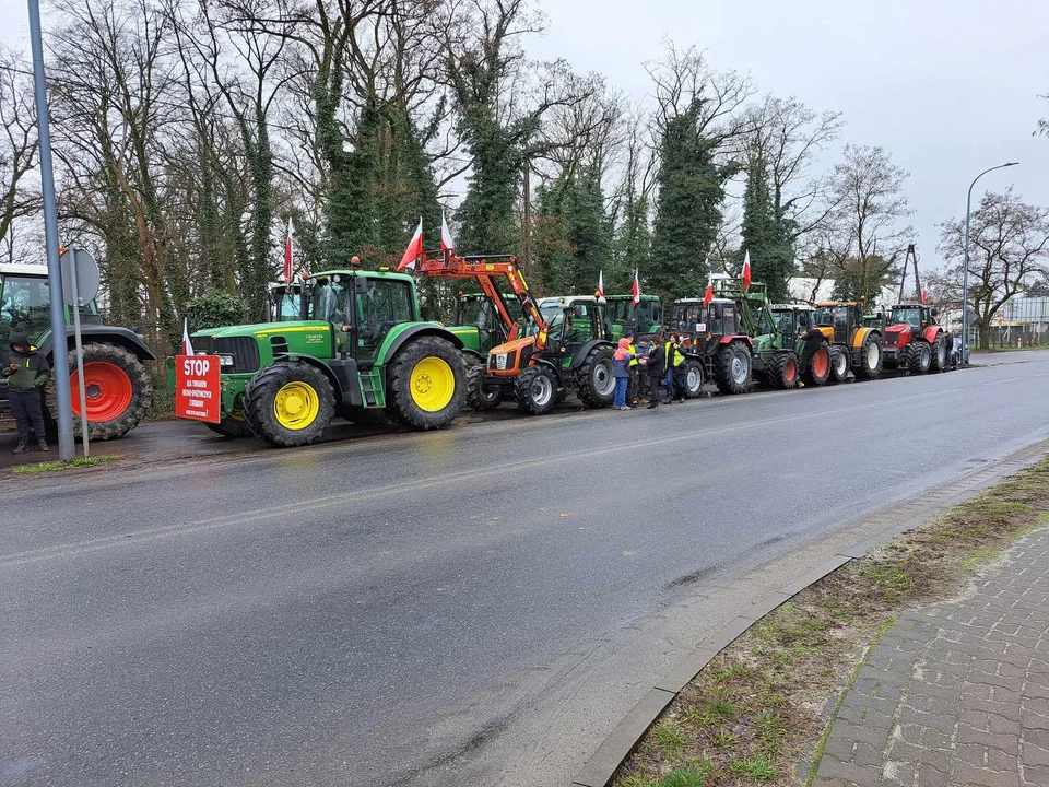 Protest rolników, myśliwych i pszczelarzy w Jarocinie 20 lutego 2024