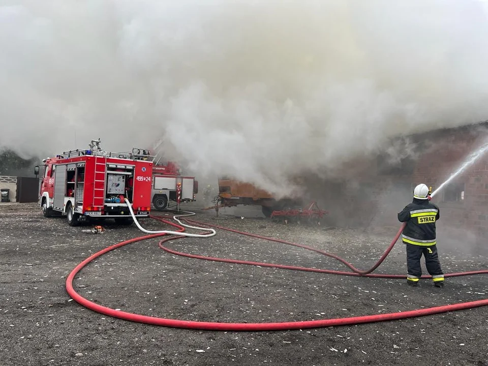 Pożar chlewni w Lipowcu