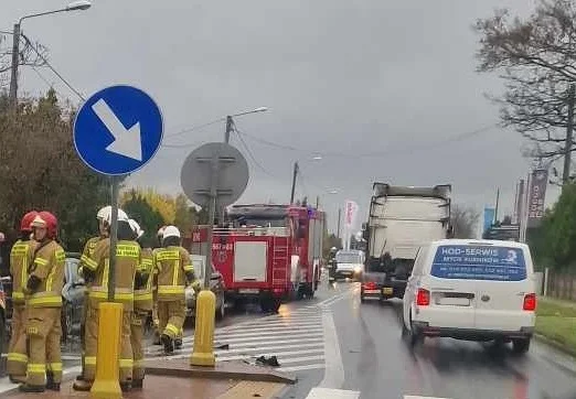 Zderzenie aut w Kościelnej Wsi