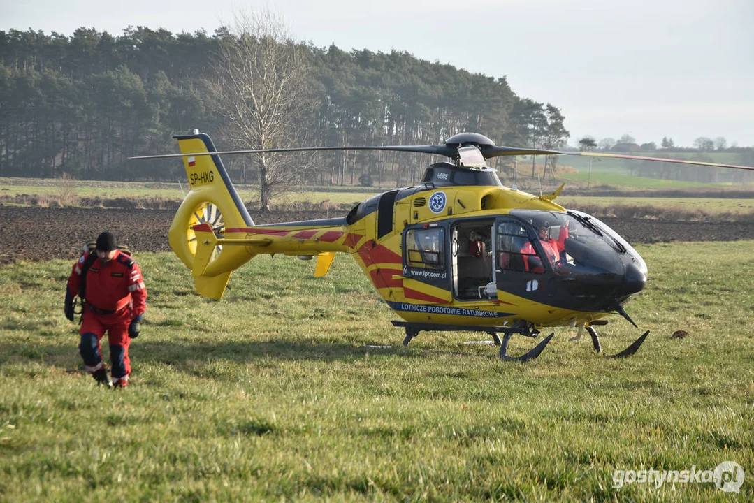 Wypadek na DW 434 Gostyń - Kunowo