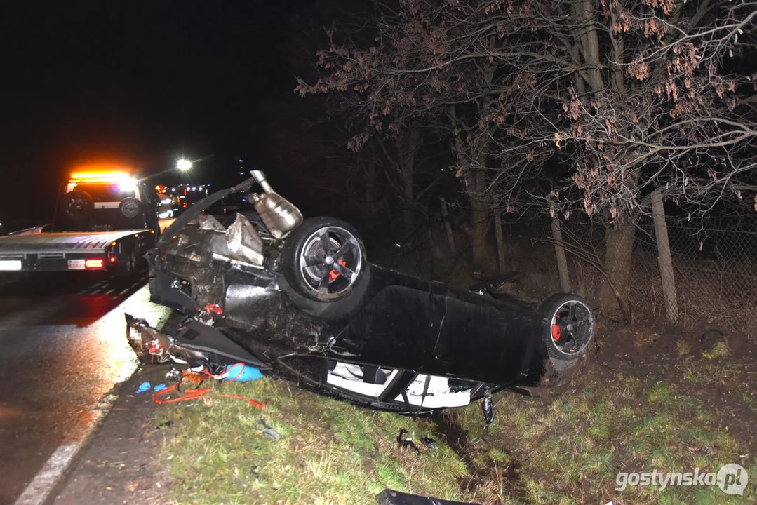 Zderzenie samochodów osobowych na trasie Krobia - Pudliszki