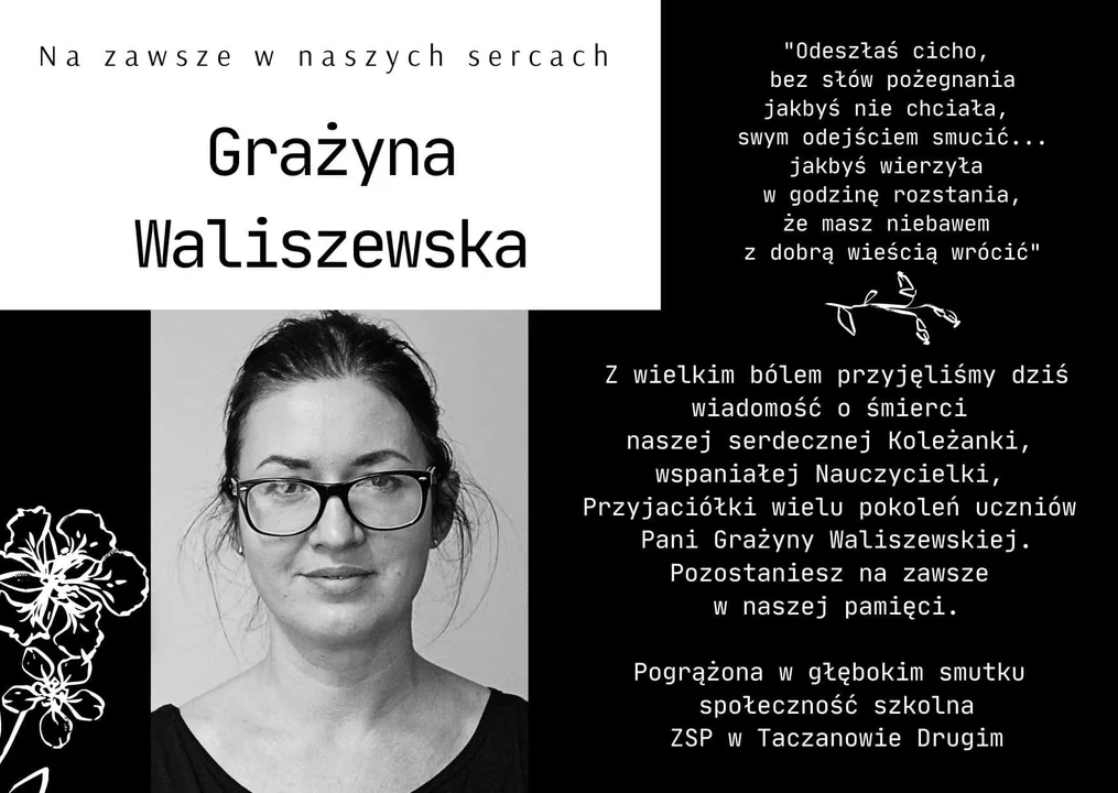 Zmarła Grażyna Waliszewska