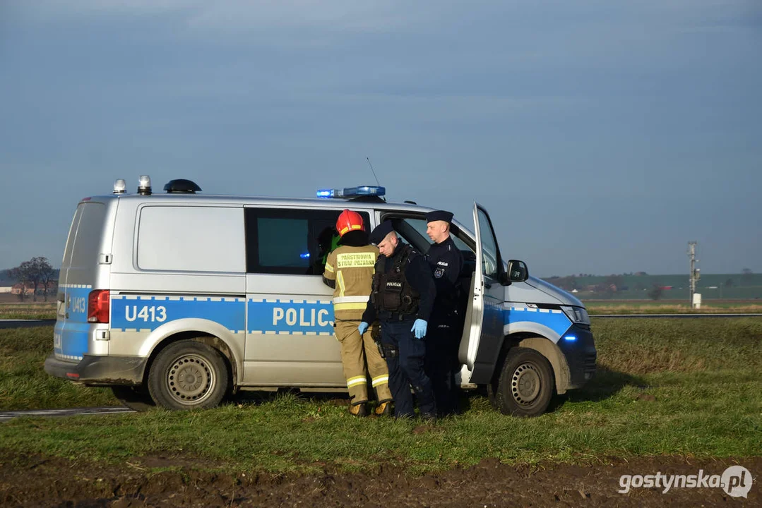 Wypadek na DW 434 Gostyń - Kunowo