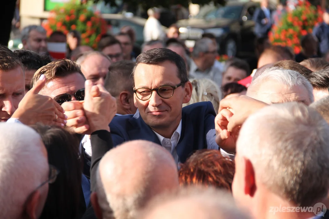 Premier Mateusz Morawiecki w Pleszewie w roku 2019