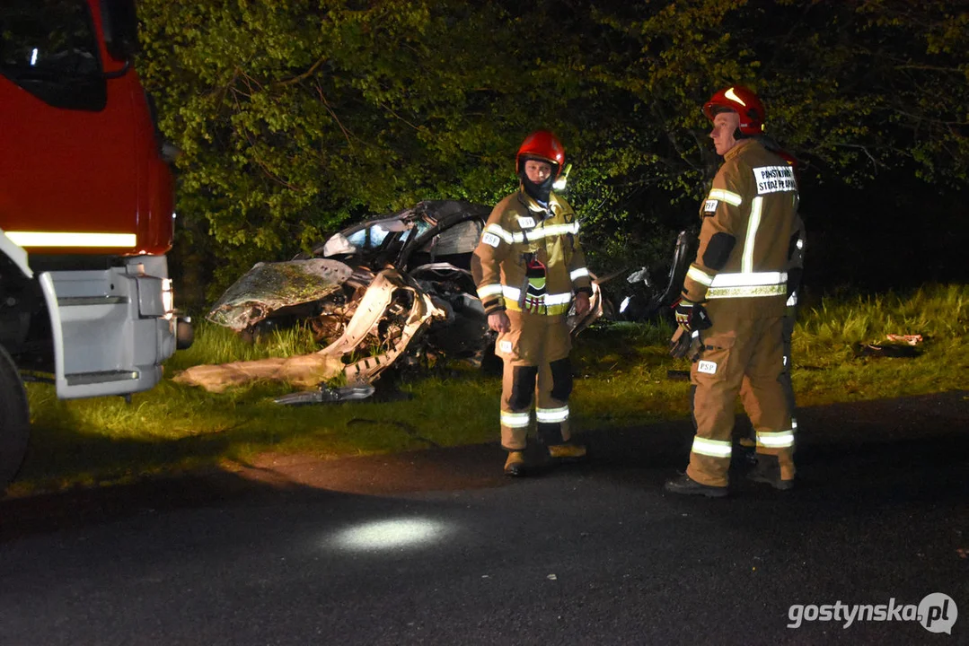 Wypadek śmiertelny na drodze Pogorzela - Gumienice