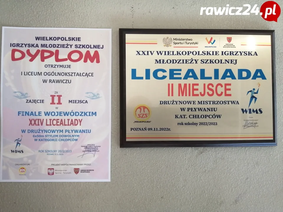 Pływacy I LO Rawicz z medalami na mistrzostwach Wielkopolski