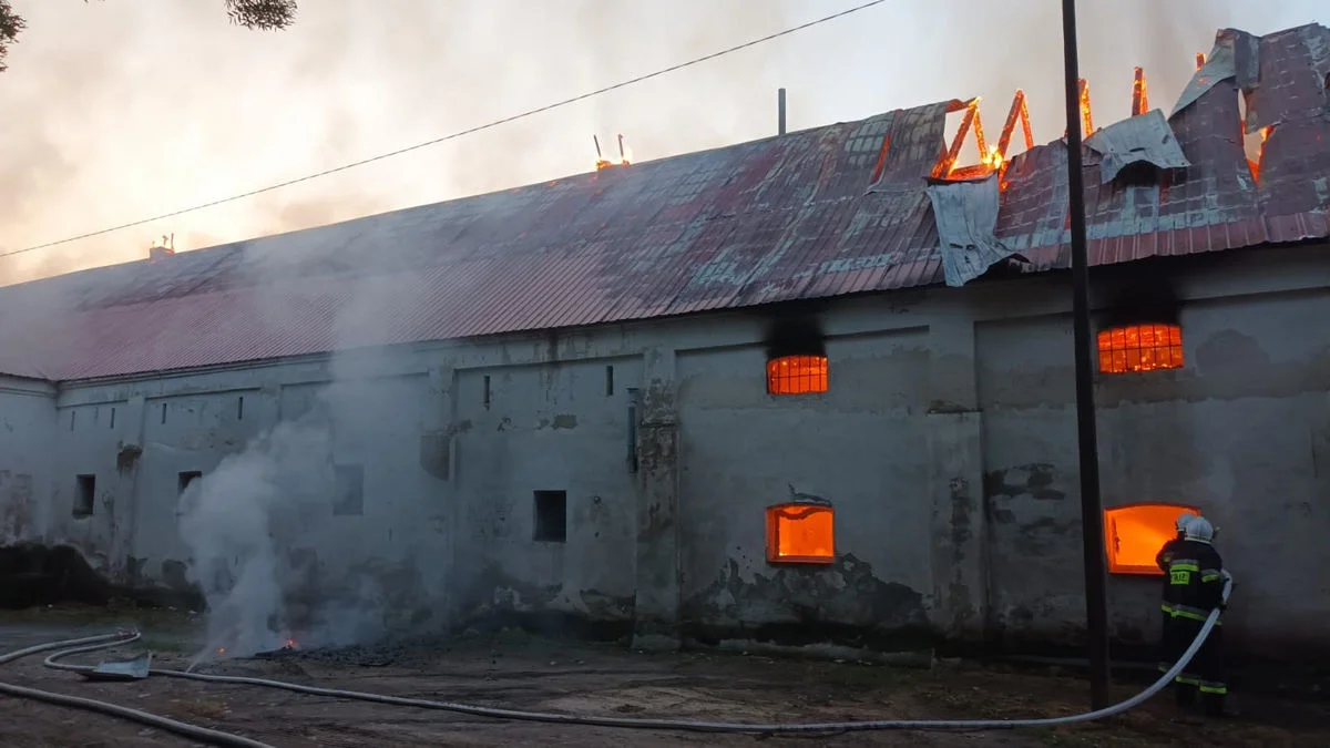 Pożar w gospodarstwie w Podrzeczu