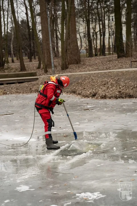 Przeręblena stawach w Jarocinie