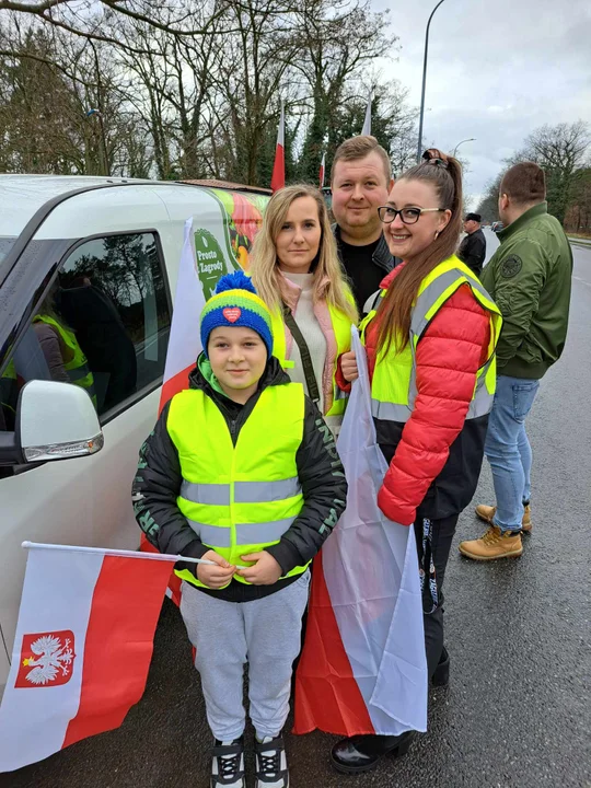 Protest rolników, myśliwych i pszczelarzy w Jarocinie 20 lutego 2024