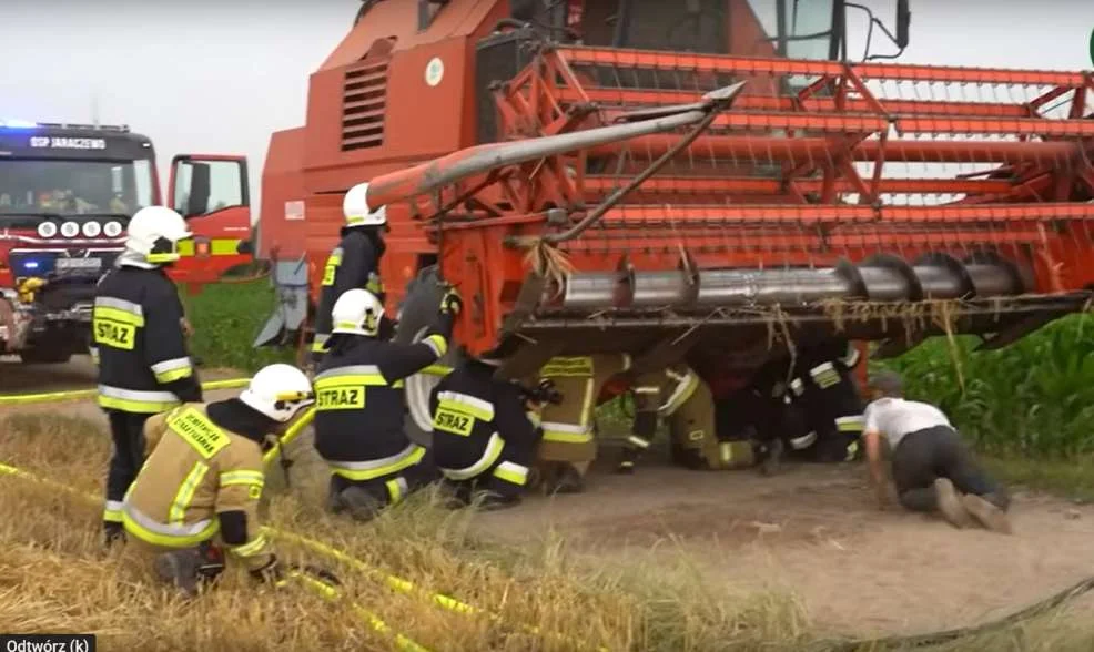 Pożar kombajnu w Goli w gminie Jaraczewo