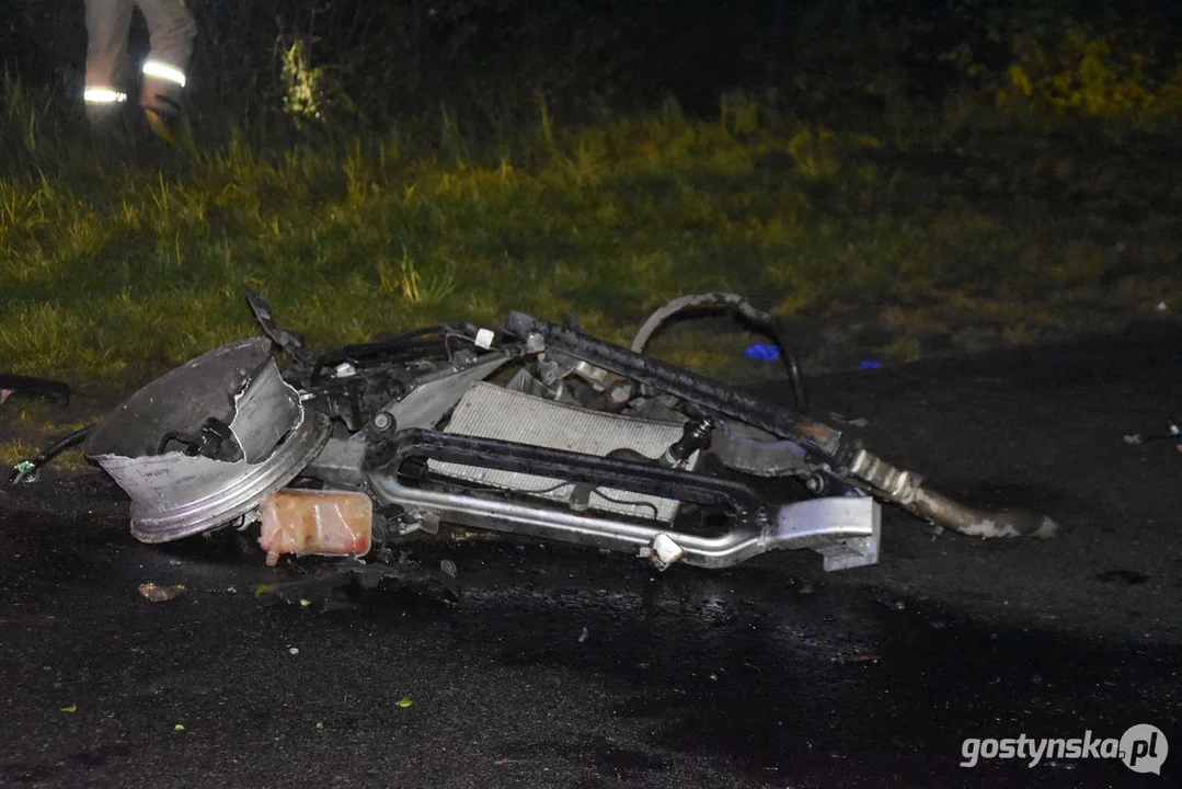 Wypadek śmiertelny na drodze Pogorzela - Gumienice