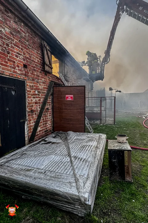 Staniew. Pożar budynku gospodarczego