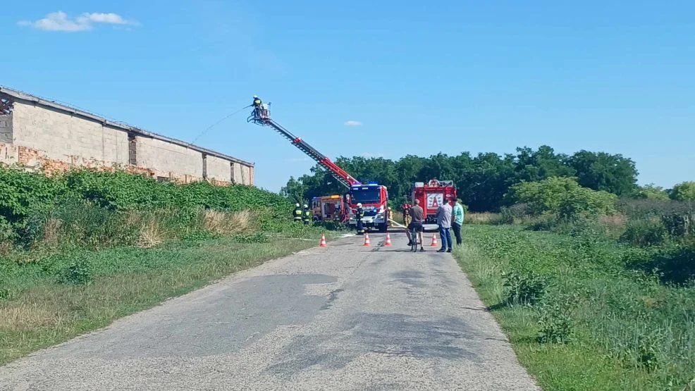 Pożar w Siekierzynie w gminie Żerków