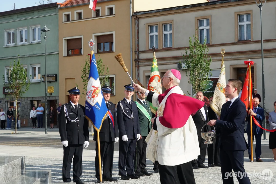 Poświęcenie figury Św. Jana Nepomucena w Krobi