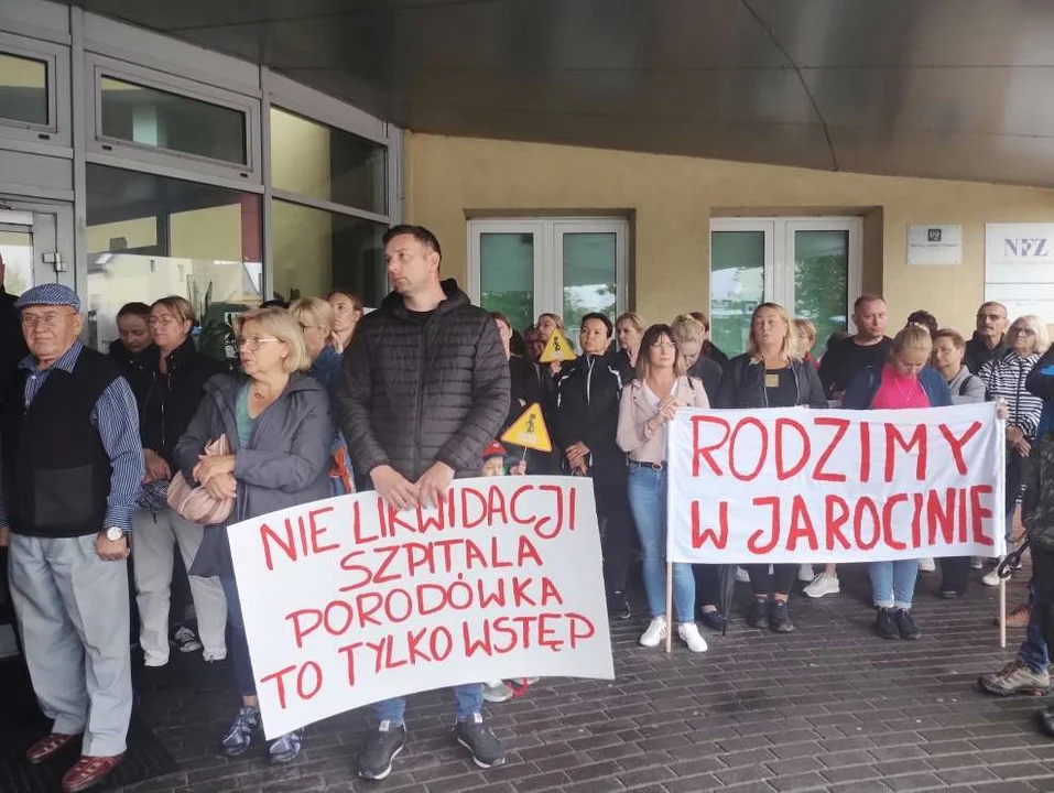 Protest w Szpitalu  Powiatowym w Jarocinie