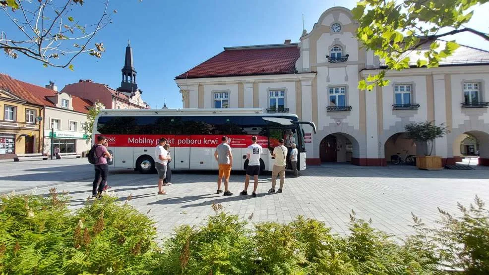 Akcja oddawania krwi na jarocińskim rynku