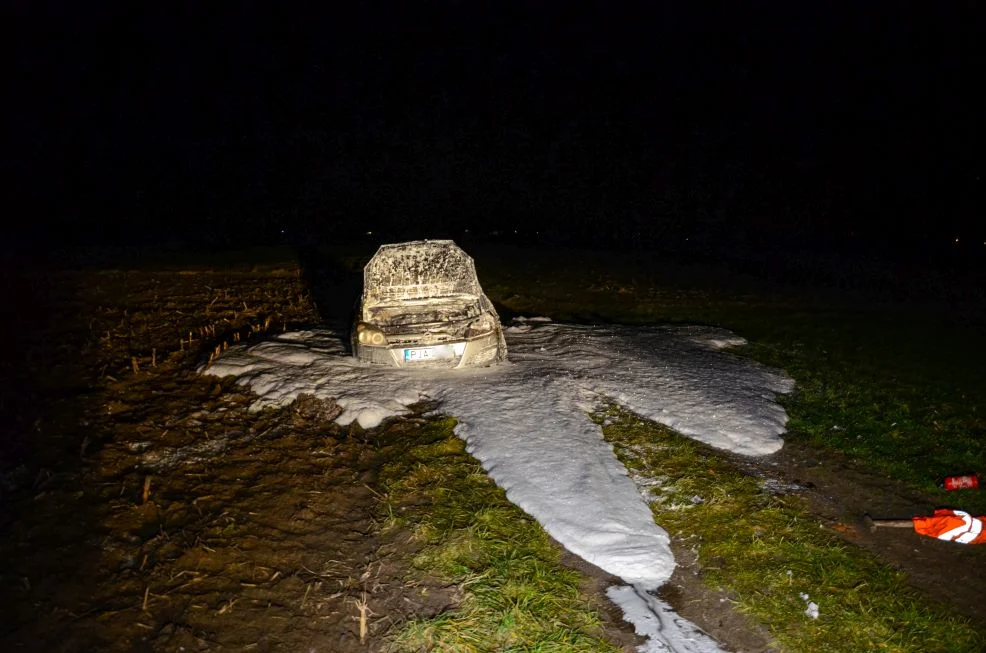 Pożar samochoduw Jaraczewie