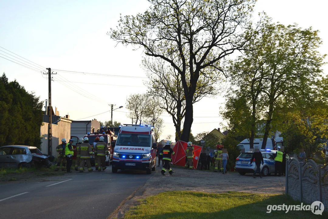 W Śmiłowie (gm. Poniec) nastolatek uderzył w słup osobówką