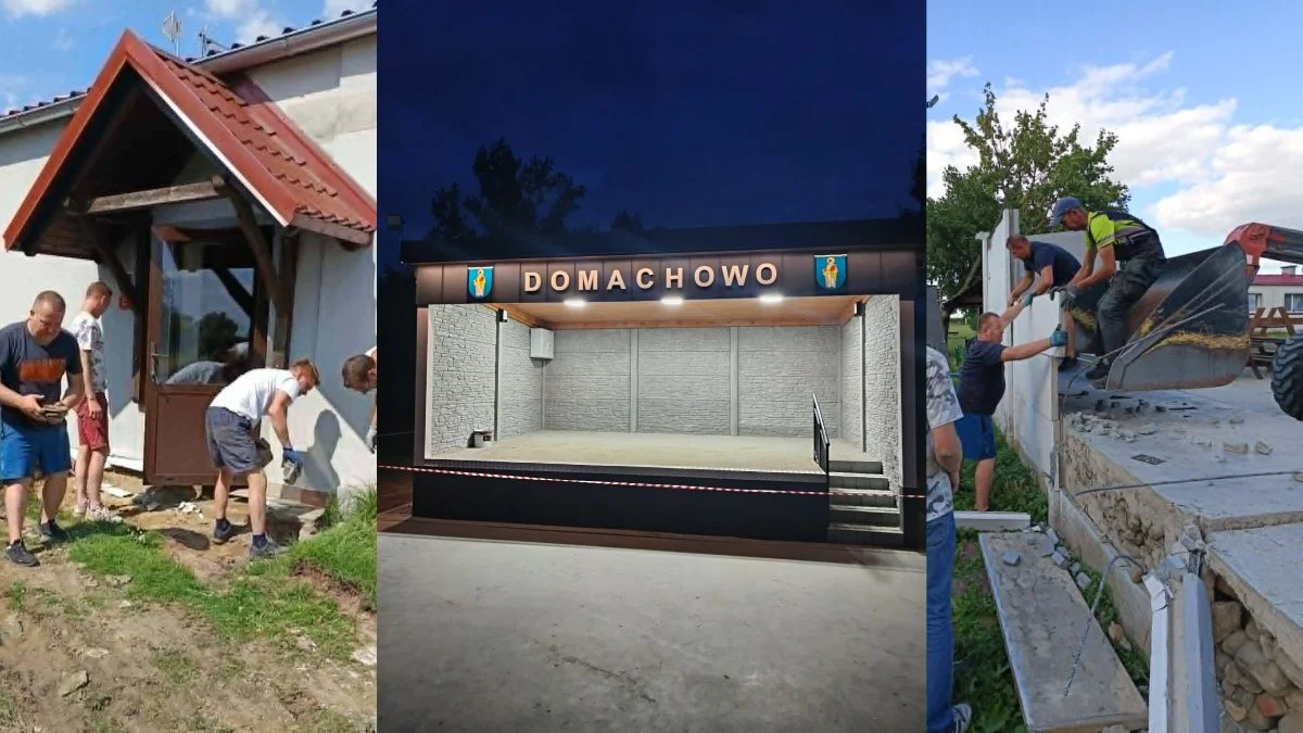 Budowa nowej sceny muzycznej i odnowienie świetlicy wiejskiej w Domachowie
