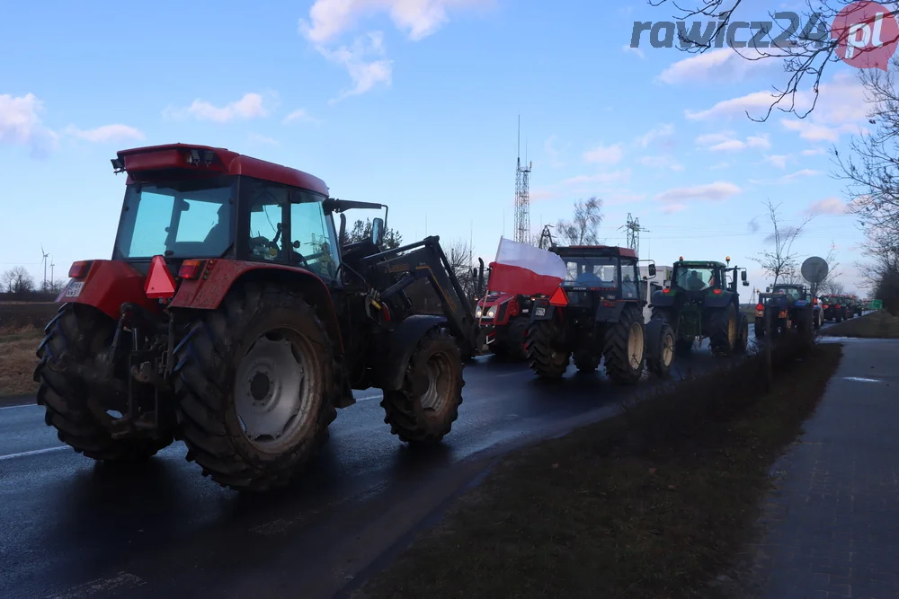 Rolnicy przejechali z gminy Miejska Górka do Rawicza i z powrotem