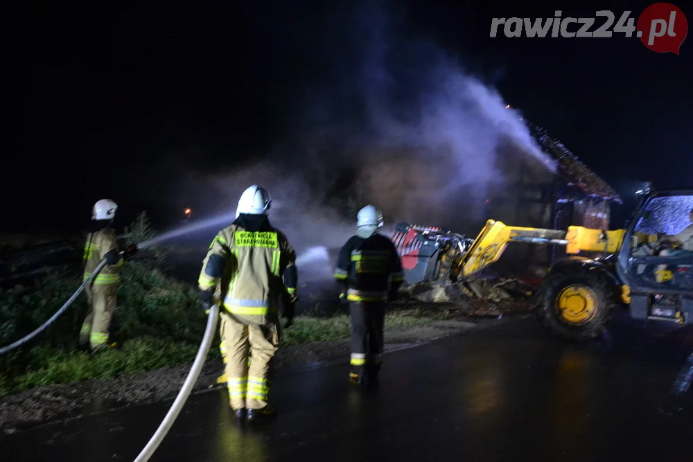 Pożar stodoły w Dubinie