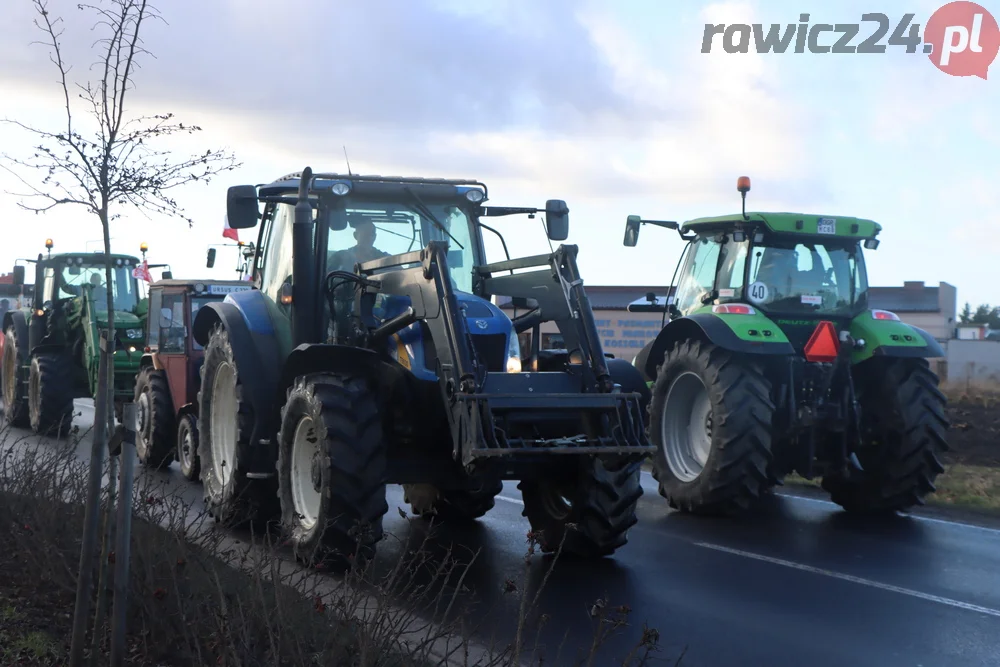 Rolnicy przejechali z gminy Miejska Górka do Rawicza i z powrotem