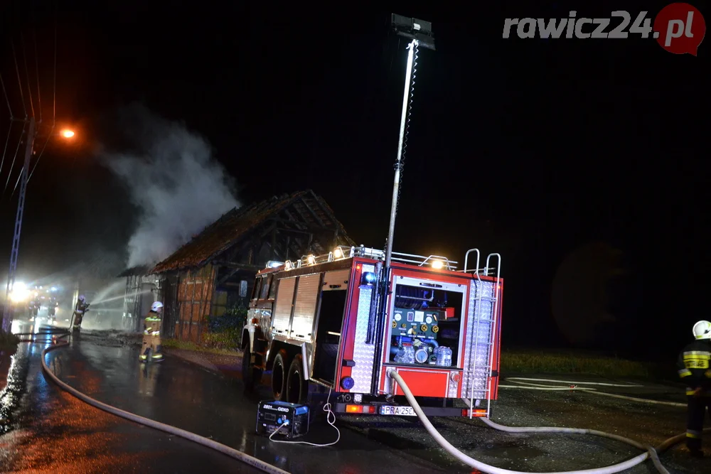 Pożar stodoły w Dubinie