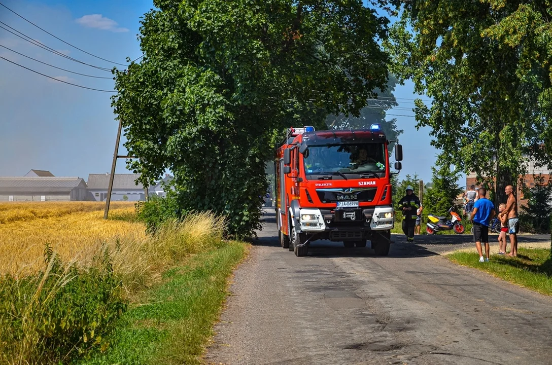 Pożar w miejscowości Trzebin