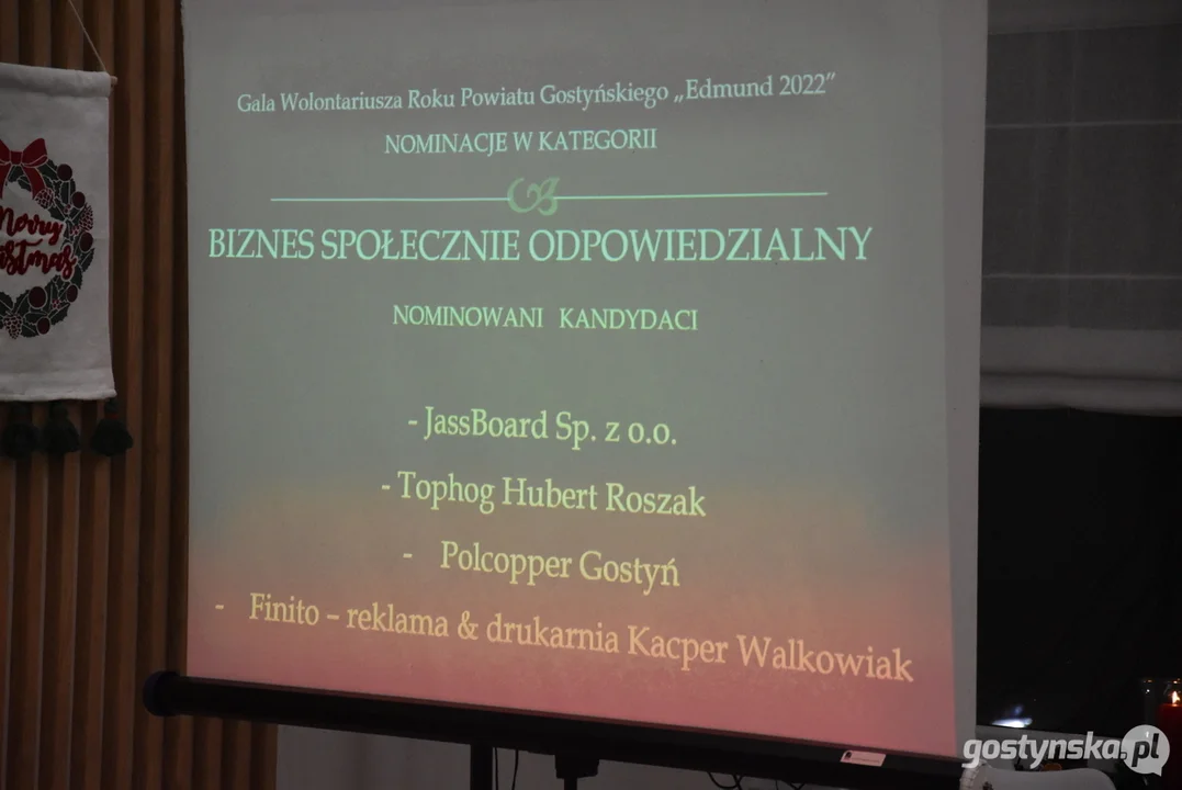 Gala Wolontariusza Roku 2022 Powiatu Gostyńskiego