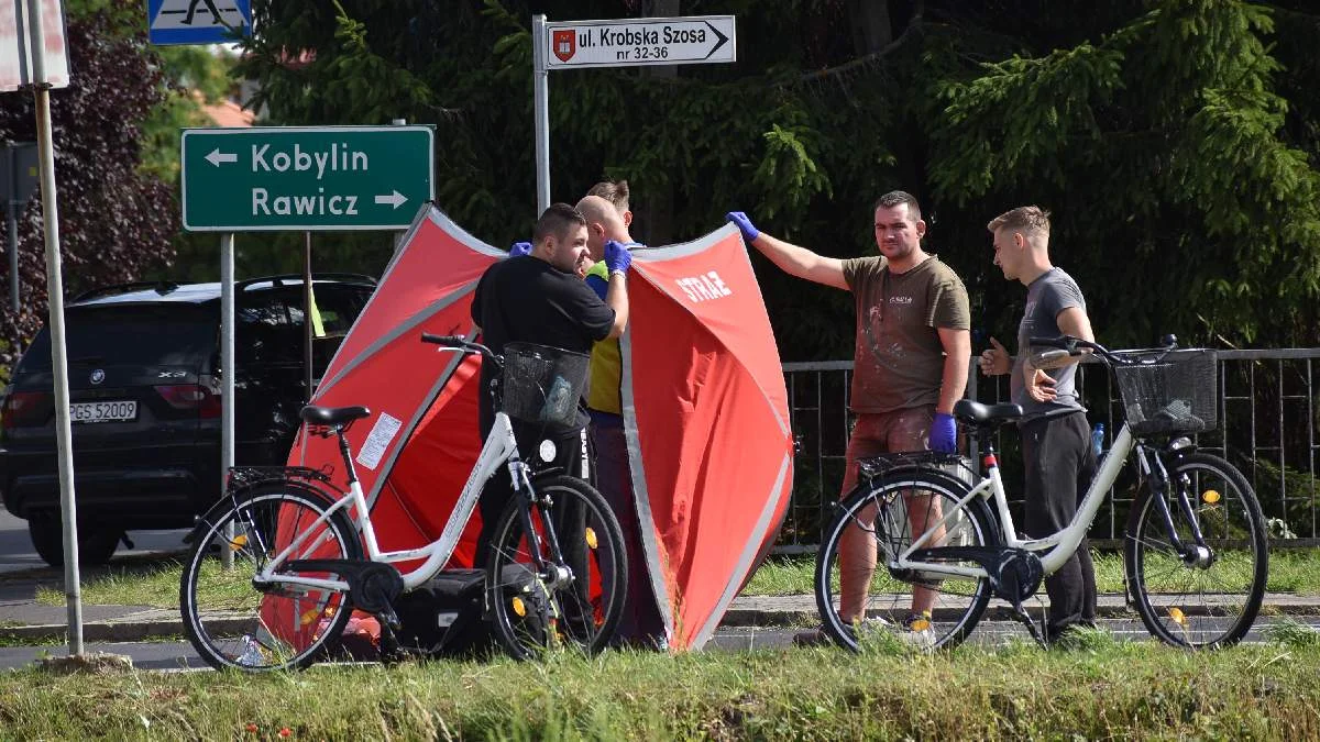 Wypadek śmiertelny w Poniecu. W zderzeniu z TIR-em zginęła 78-letnia rowerzystka