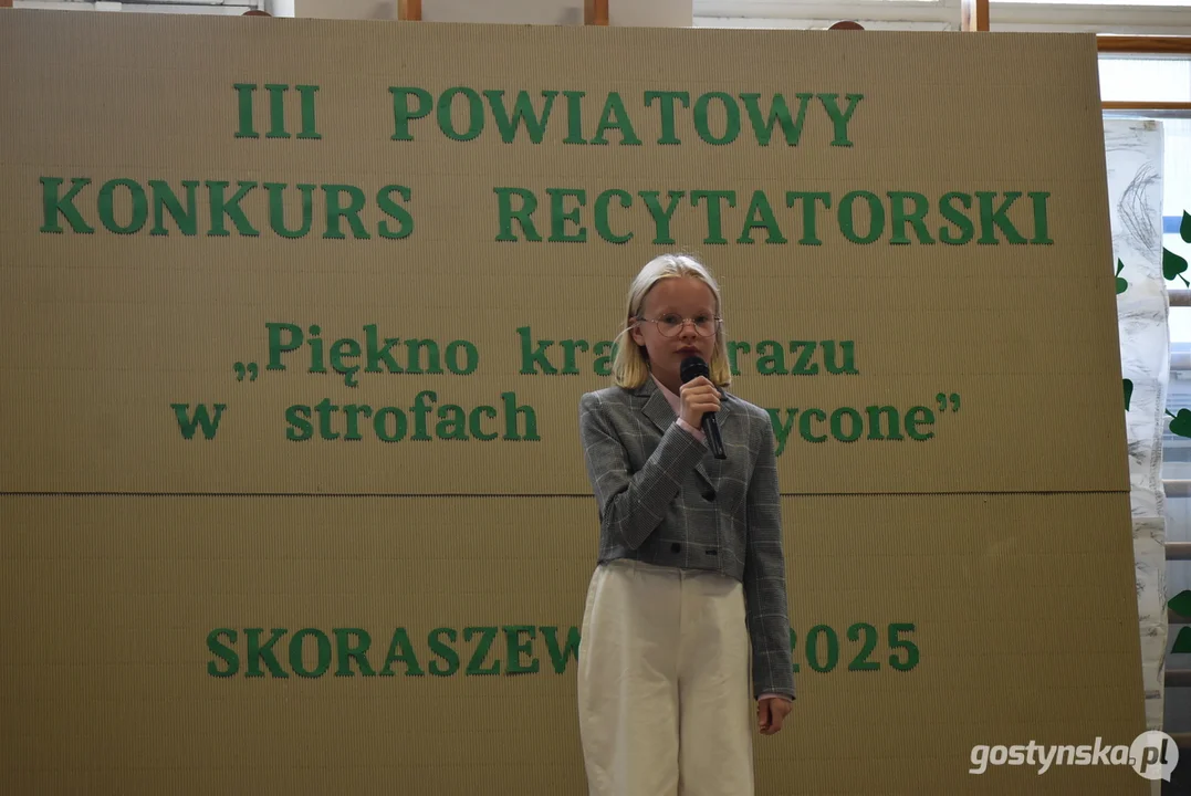 III Powiatowy Konkurs Recytatorski w Skoraszewicach 2025 "Piękno krajobrazu w strofach uchwycone"