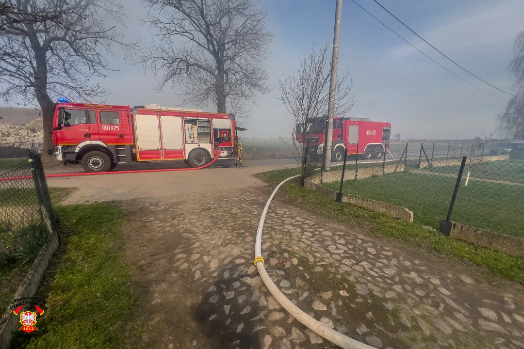 Staniew. Pożar budynku gospodarczego