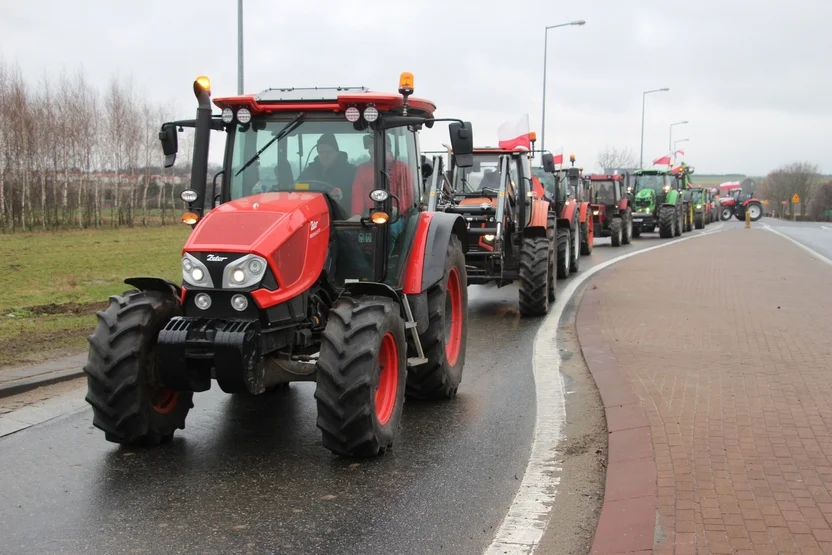 Kolejny protest rolników. Kilkaset traktorów blokuje rondo w Pleszewie - Zdjęcie główne