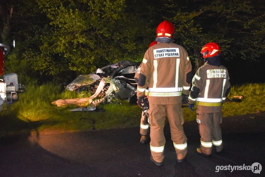 Wypadek śmiertelny na drodze Pogorzela - Gumienice