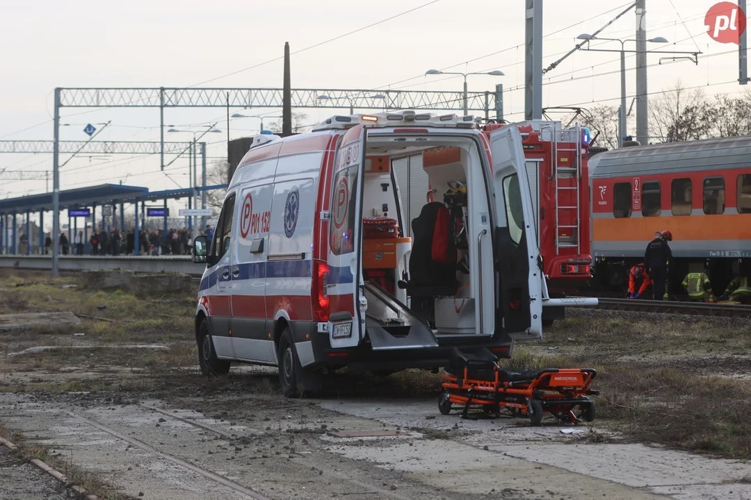 Wypadek na stacji w Rawiczu