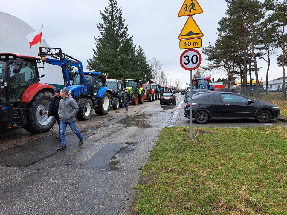 Protest rolników, myśliwych i pszczelarzy w Jarocinie 20 lutego 2024