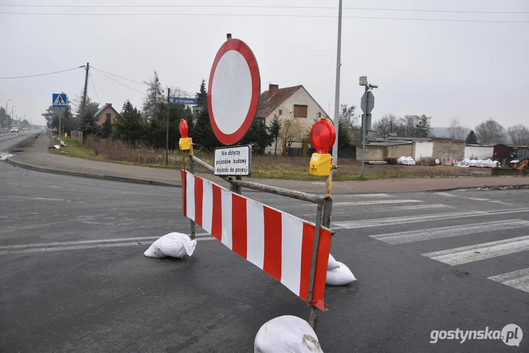 Budowa ronda na DW 434 w Gostyniu - reorganizacja