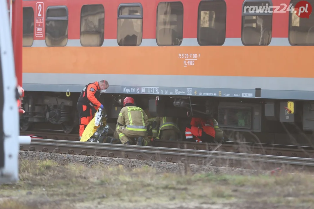 Wypadek na stacji w Rawiczu