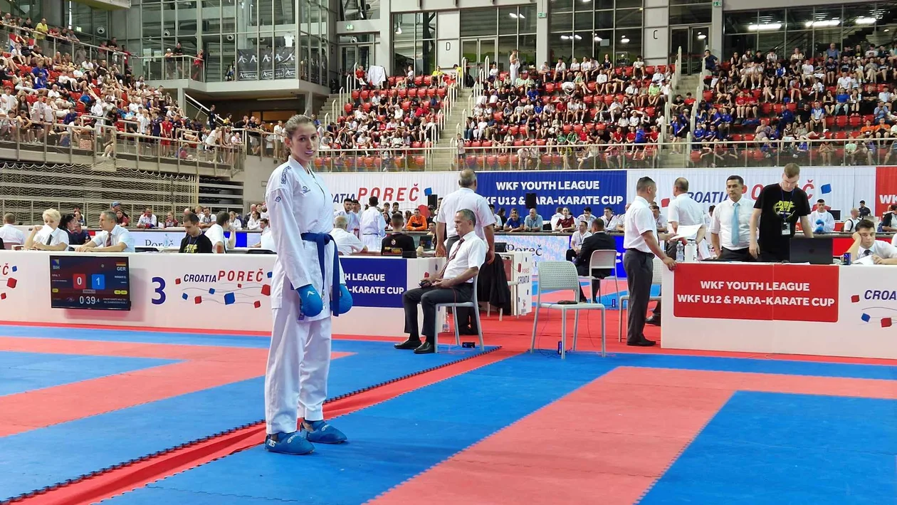 Julia Maślanka z UKEMI Kobylin na KARATE1 YOUTH LEAGUE - POREC 2023