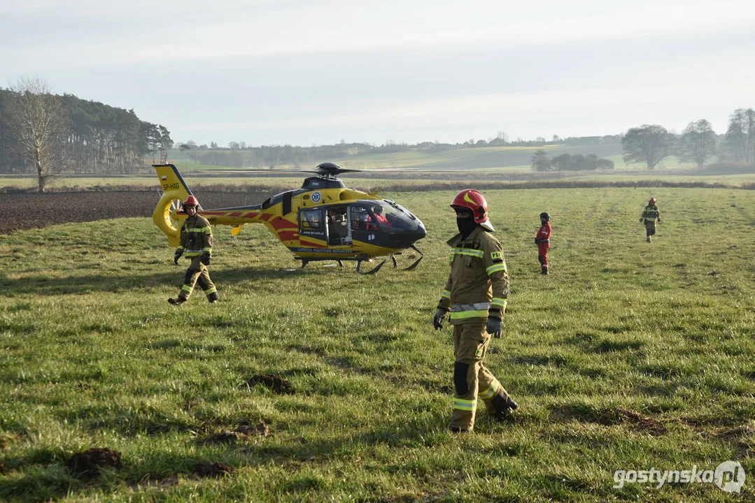 Wypadek na DW 434 Gostyń - Kunowo