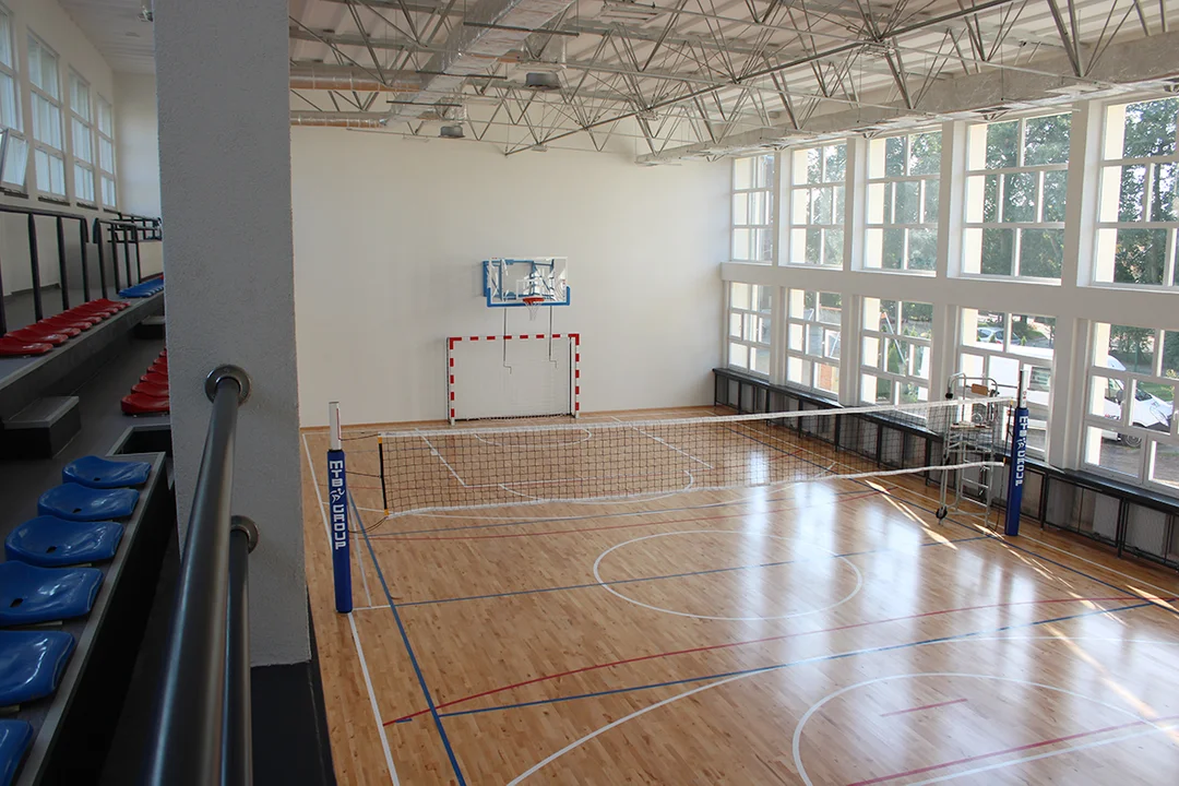 Odnowiona sala sportowa Zespołu Szkół Przyrodniczo-Technicznych w Bojanowie